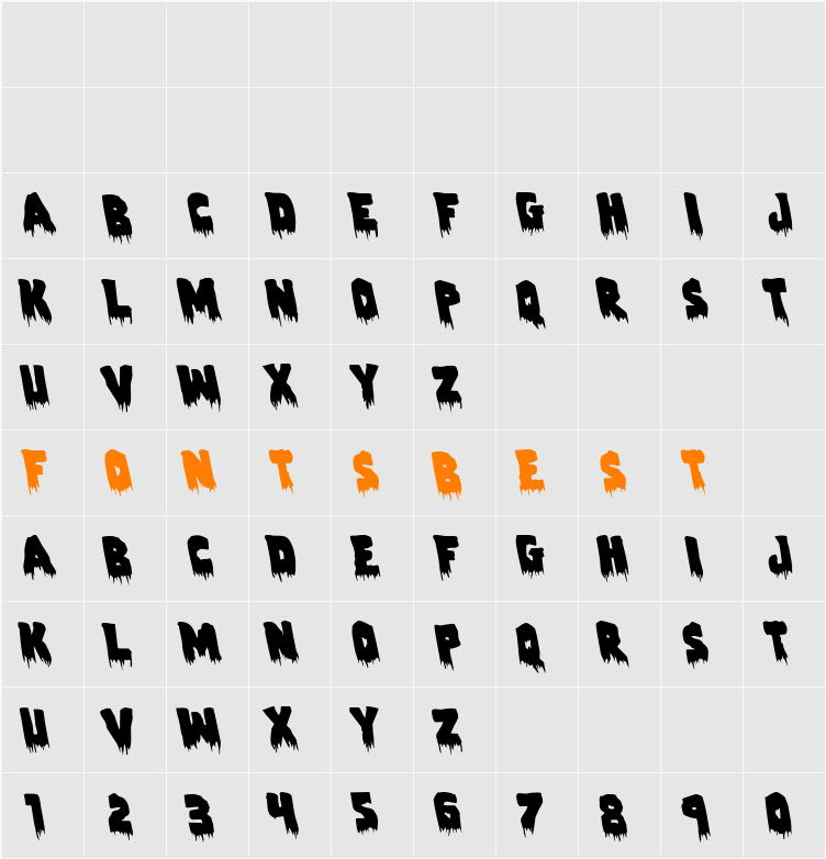Zombie Control Leftalic Character Map
