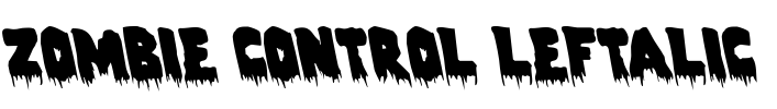 Zombie Control Leftalic Font Image