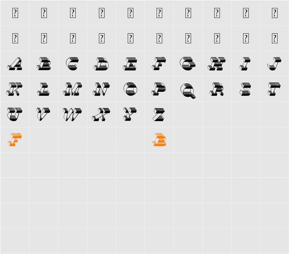 Top View Character Map