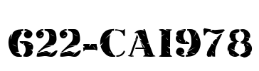 622-CAI978 Font Image