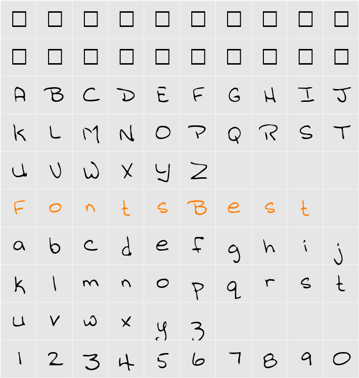 Gaines Character Map