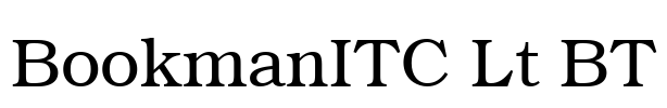 BookmanITC Lt BT