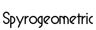 Spyrogeometric Font Image