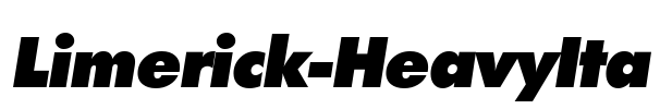 Limerick-HeavyIta Font Image
