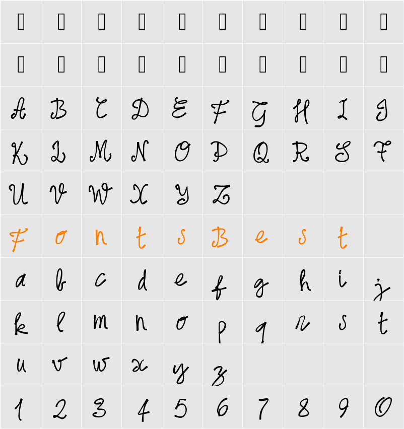 PWjune16 Character Map