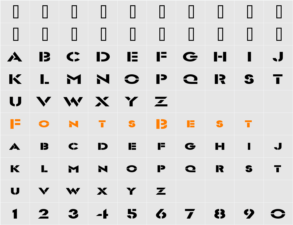 Templett Extended Character Map