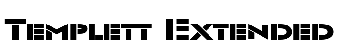 Templett Extended Font Image