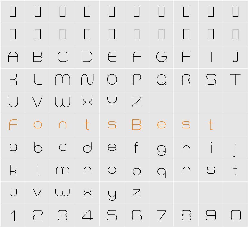 Smush Light Character Map