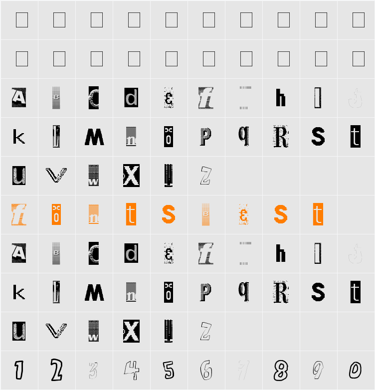 Windows Broken Character Map