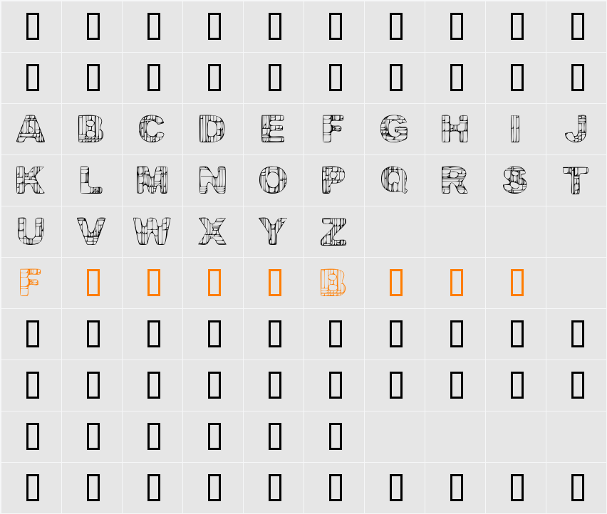 Pick Ahh Show Character Map