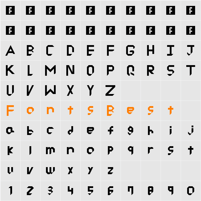 RYU Cutted Character Map