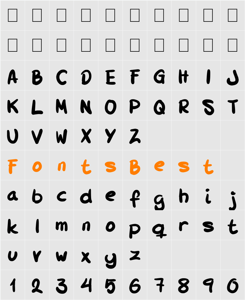 JLEE Character Map