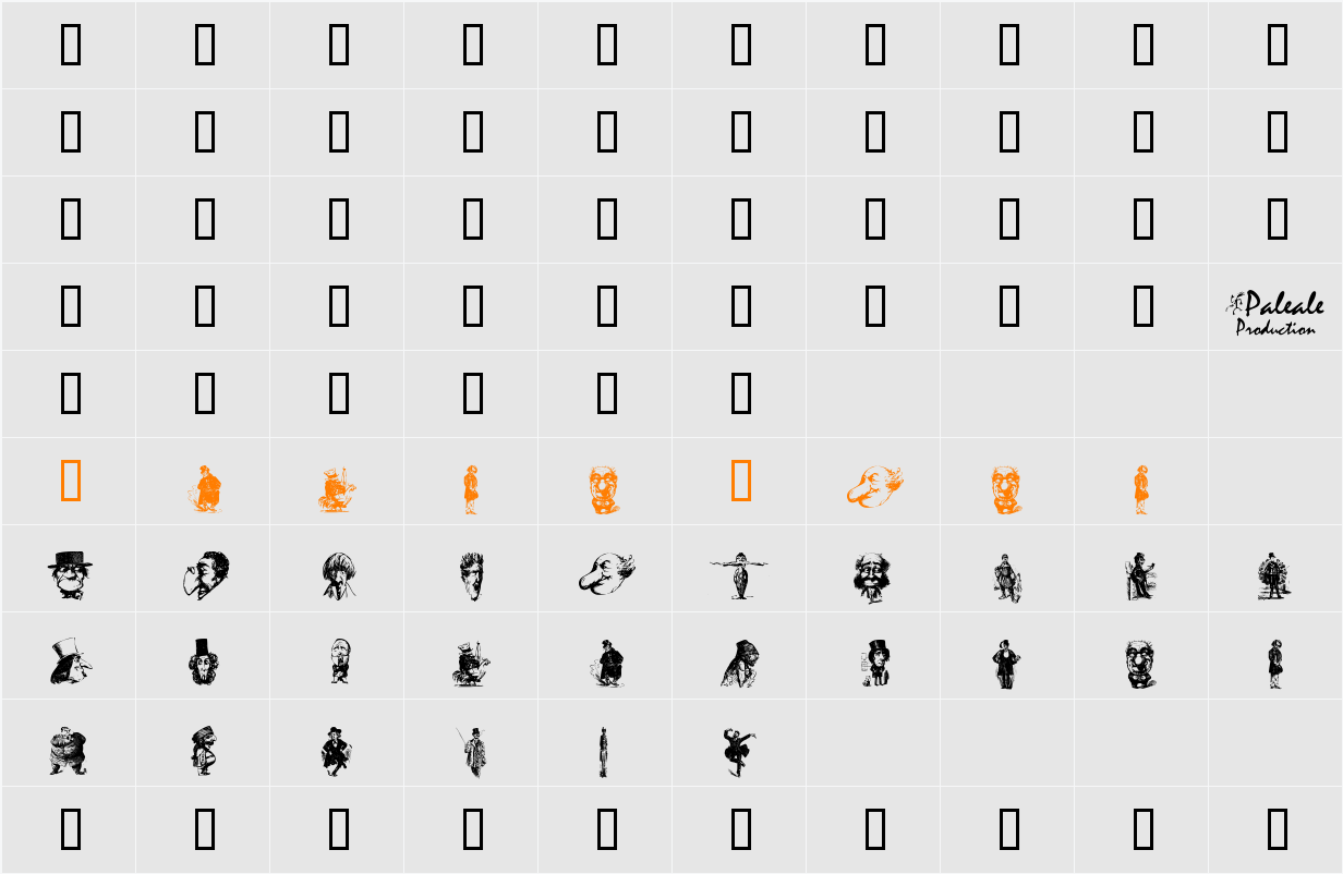 Unca Pale 1 Character Map