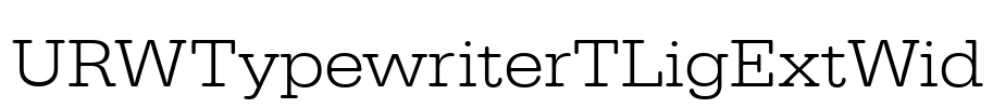 URWTypewriterTLigExtWid Font Image
