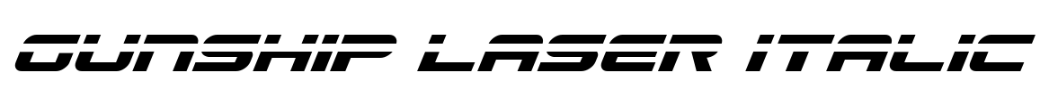 Gunship Laser Italic