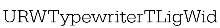 URWTypewriterTLigWid Font Image