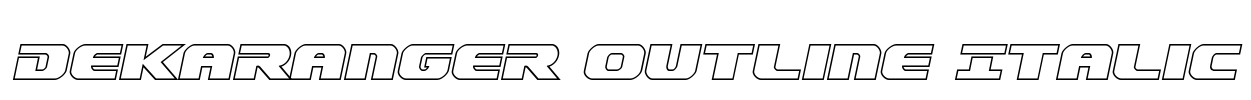 Dekaranger Outline Italic