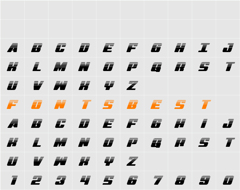Virgin Hybrid Halftone Character Map