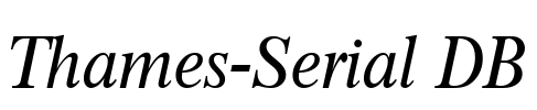 Thames-Serial DB Font Image