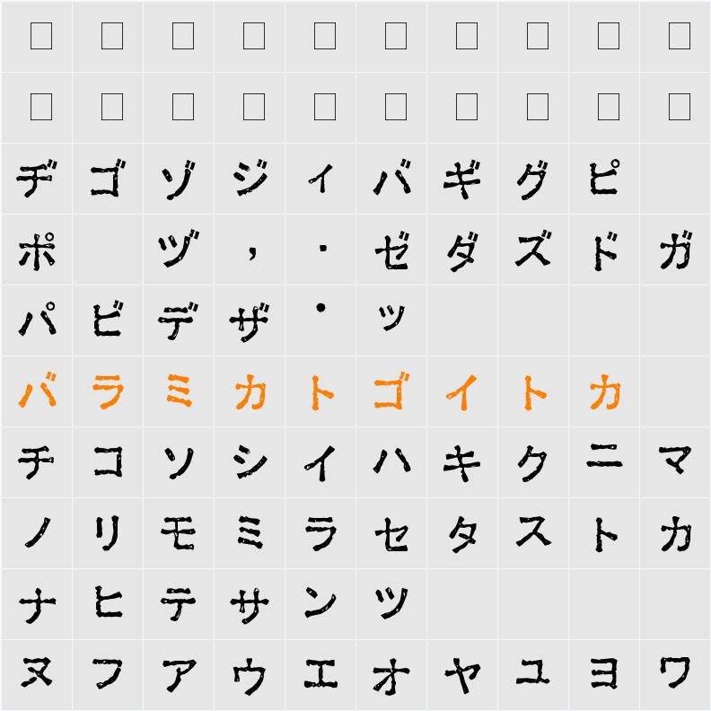Ex Kata Damaged Character Map