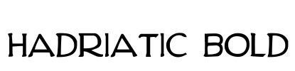 Hadriatic Bold Font Image