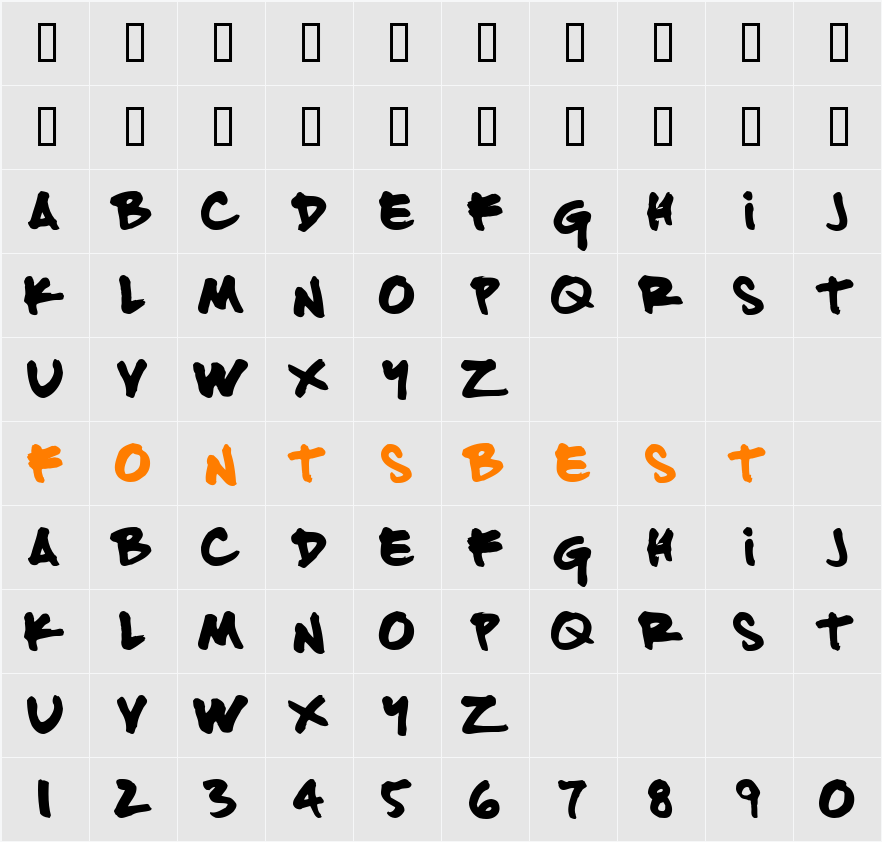 FATTIP Character Map