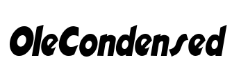 OleCondensed Font Image