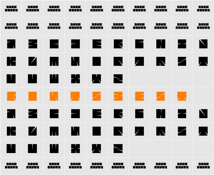 Sharpz Character Map