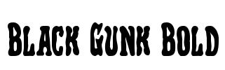 Black Gunk Bold Font Image
