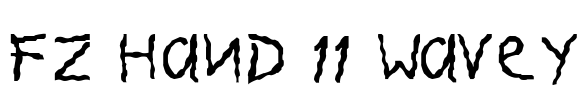 FZ HAND 11 WAVEY Font Image