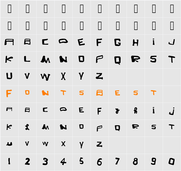 Lunazzi Character Map