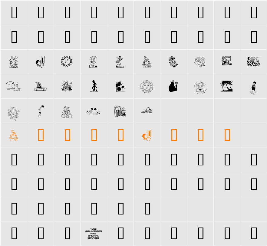 4YEOsummer Character Map