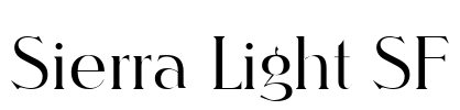 Sierra Light SF Font Image