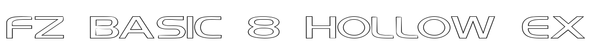 FZ BASIC 8 HOLLOW EX Font Image