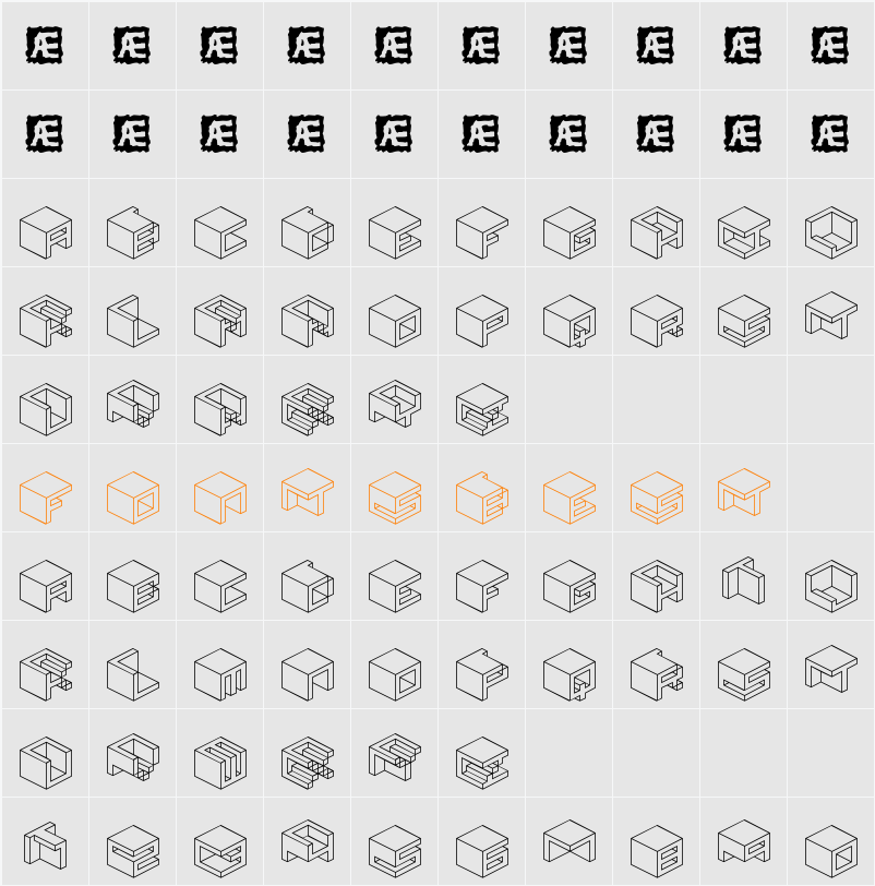 Qbicle 2 BRK Character Map