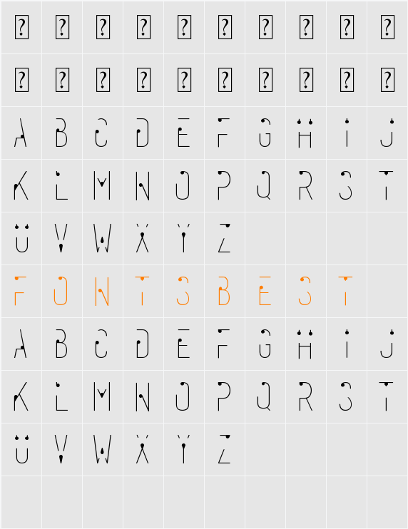 RAHASIA Character Map