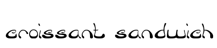 croissant sandwich Font Image