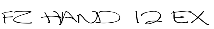 FZ HAND 12 EX Font Image