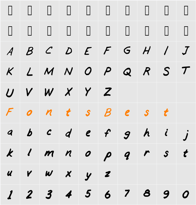 GennaroPalmieri Character Map