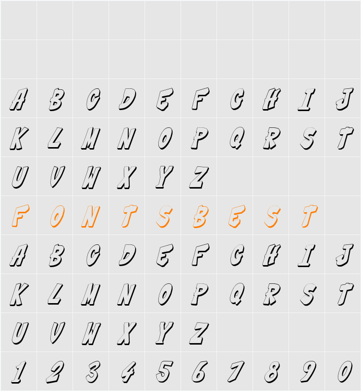 THWACK!!!2 Character Map