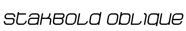StakBold Oblique Font Image