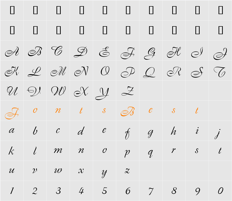 FrancineHmk Character Map