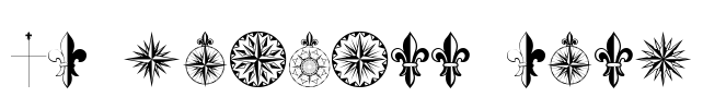 PR Compass Rose Font Image