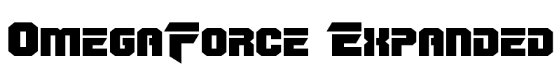 OmegaForce Expanded Font Image