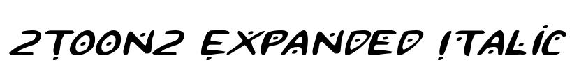 2Toon2 Expanded Italic Font Image