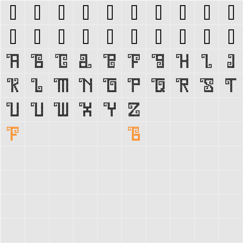 Quetzal Demo Character Map