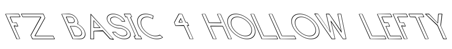 FZ BASIC 4 HOLLOW LEFTY Font Image