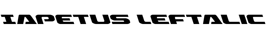 Iapetus Leftalic Font Image