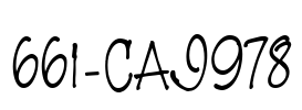 661-CAI978 Font Image