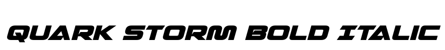 Quark Storm Bold Italic Font Image